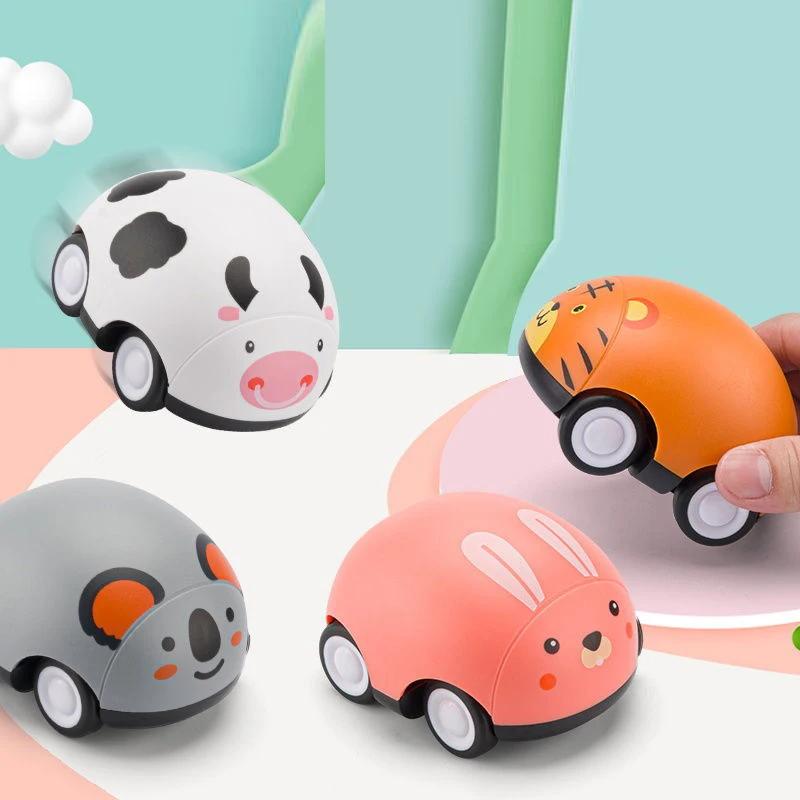 

Cute Animal Vehicle Plastic Girl Car Toys Vehicle Pull Back Car Boys Rabbit Children's Toys Kids Inertial Car Drop Baby Toy Gift