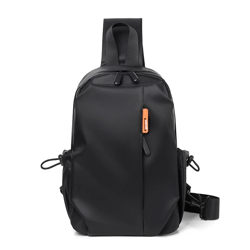 

Men's Crossbody Chest Bag Black Men's Fashion Satchel Personalized Casual Fashion Biker Shoulder Bag