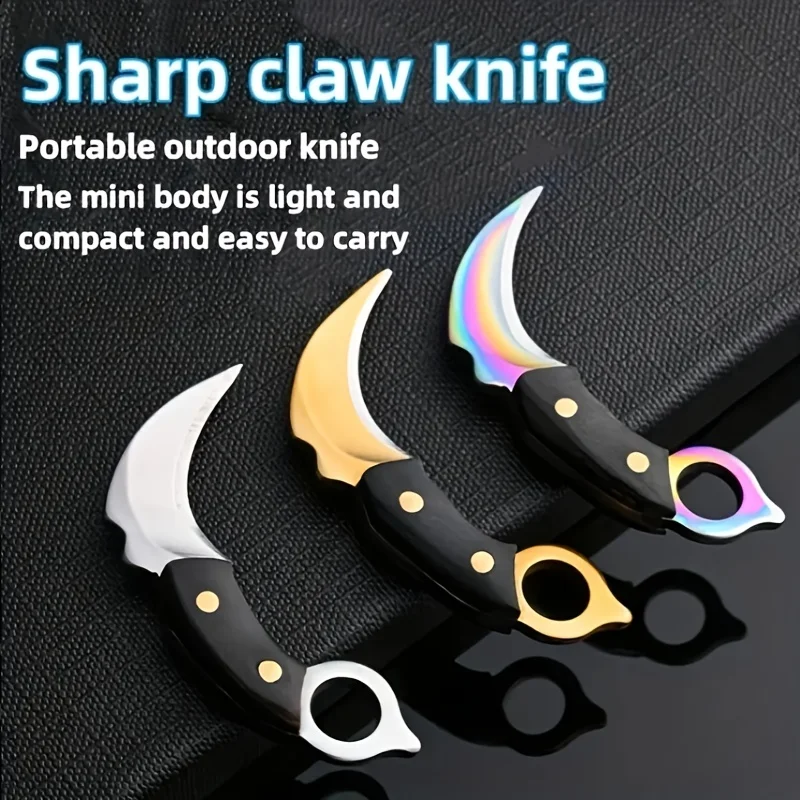 Express Delivery Knife Non-folding EDC Knife Mini Knife Knife Small Claw Knife Portable Open Box Knife Key Chain Pendant