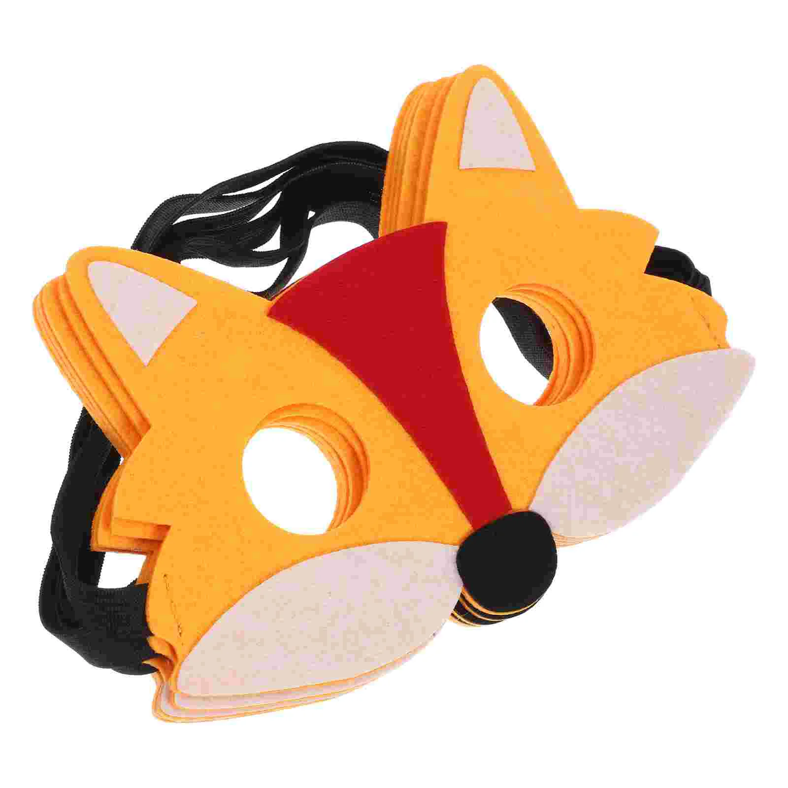 6 Pcs Kids Halloween Costumes Non-woven Felt Surface Animals Mask Props Facial Fox Half Man