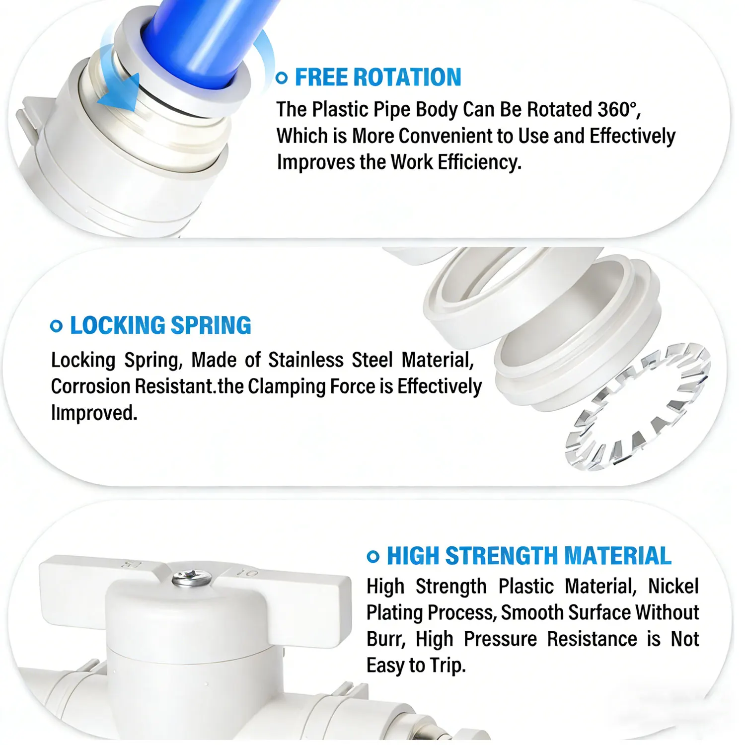 2PCS BUC 4/6/8/10/12/14/16mm Pneumatic Push In Quick Joint Connector Hand Valve To Turn Switch Manual Ball Current Limiting
