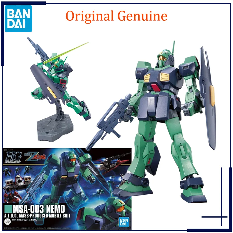 Original Genuine HGUC 150 MSA-003 Nemo Gundam A.E.U.G. MASS-PRODUCED Mobile Suit Bandai Anime Model Toys Action Figure Gifts