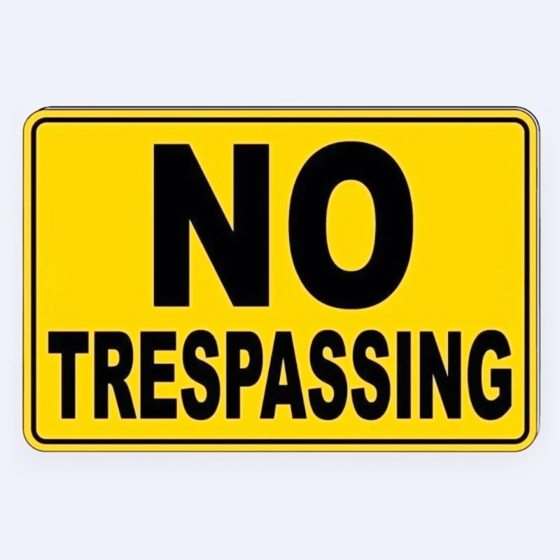 

New Car stickers and decals Rust Alert Weatherproof - No Trespassing 15cm PVC KK