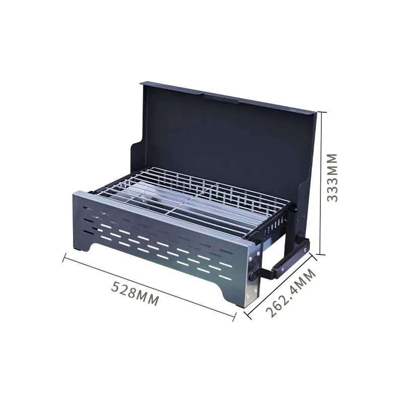 

Outdoor Stainless Steel Windproof Folding Portable Lightweight Camping Charcoal Bbq Grills
