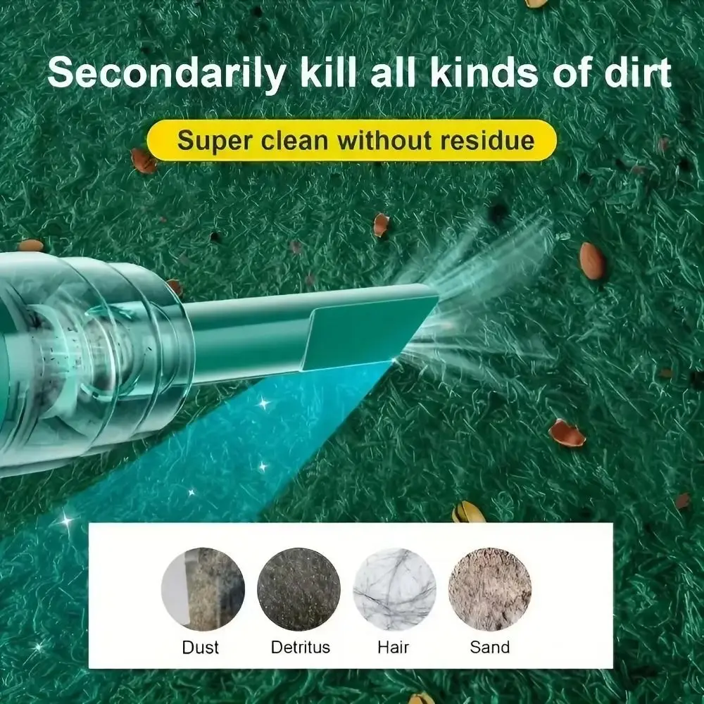 Powerful Suction Car Dust Collector Set Electric Mini Blower Car Vacuum Cleaner Cordless Detachable 4 in 1 Dust Buster
