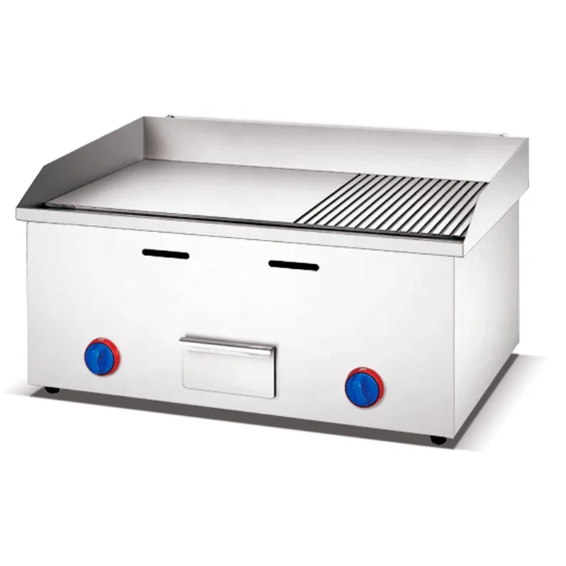Commercial Kitchen Stainless Steel Large Flat Equipment Table Top Pancake Pizza Burger Steak Electric Griddle
