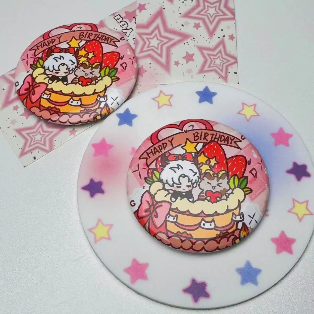 「愛と深宇宙、秦哲」誕生日バジ周辺グッズブリキ製絶妙な痛バッグ装飾バッジブローチ友人へのギフト