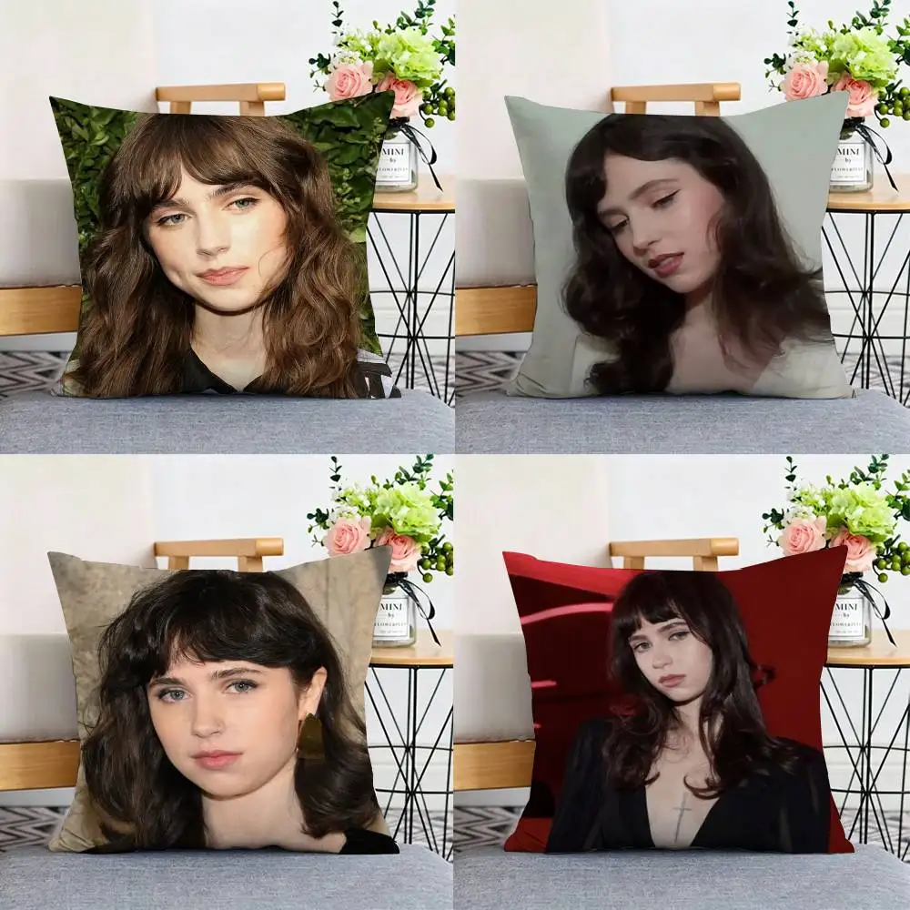 

Charm Singer C-Clairo Double-sided print Pillow Case for Sofa Living Room Home office Decor Protective Cover