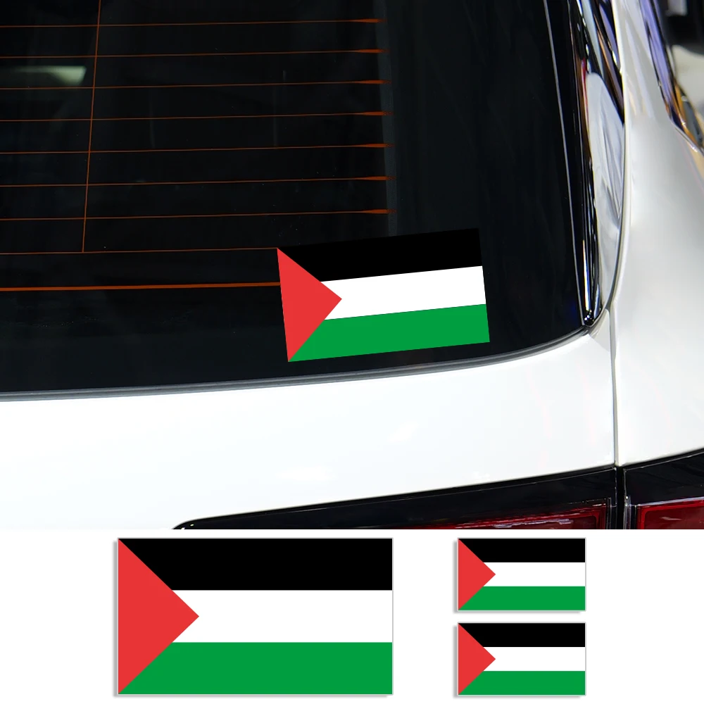 30x22cm National PVC Flag Stickers For Car Motorcycle Laptop Window Korea Japan Thailand Philippines Saudi Arabia Palestine Flag