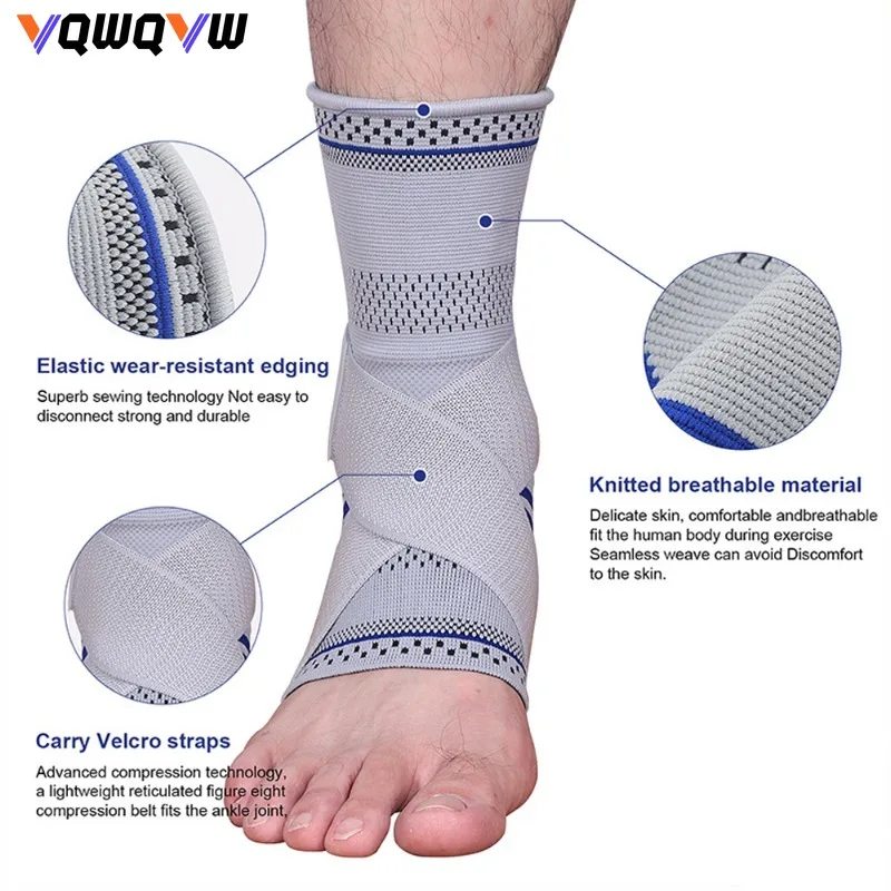 

1Pcs Ankle Brace Sports Support for Ankle Sleeve Achilles Tendon Support and Plantar Fasciitis, Relieve Swelling Joint Pain