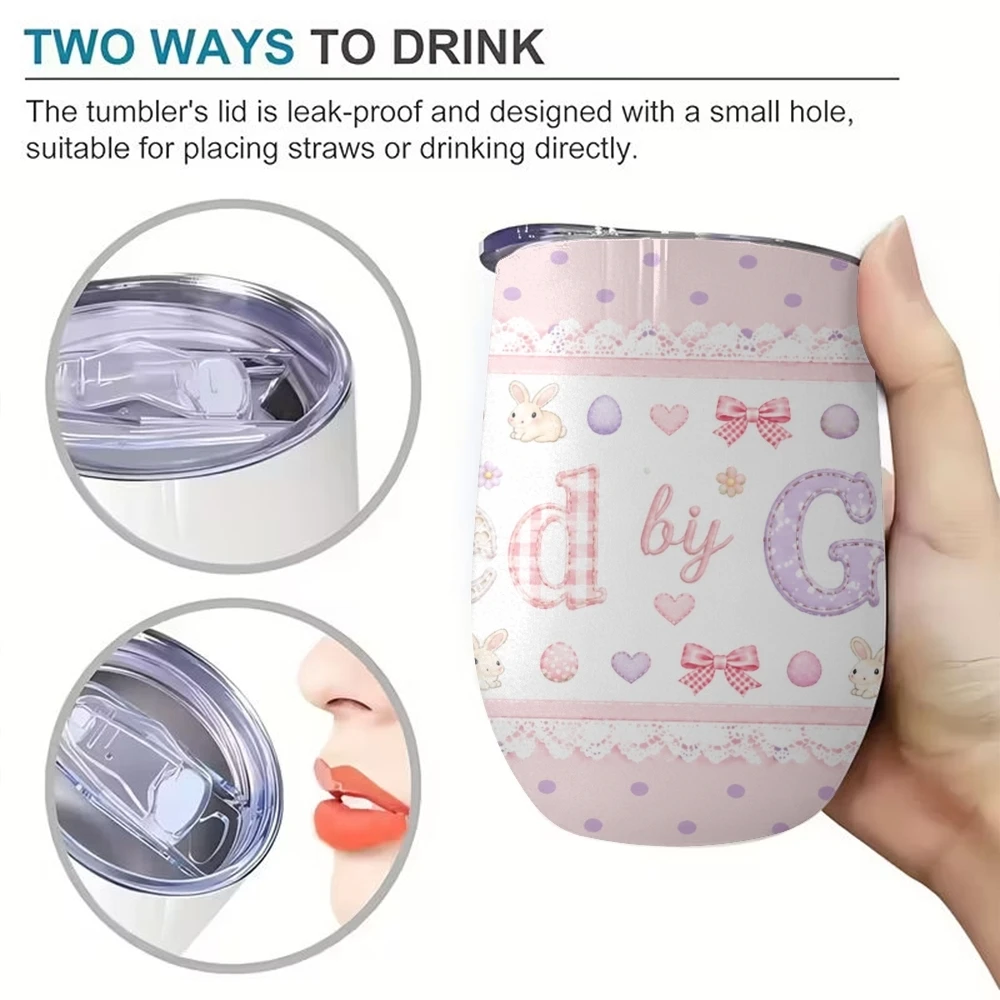 He Is Risen Vacuum Flasks 12oz Insulated with Lid Double Wall Vacuum Stainless Steel Cup Hot & Cold Drink Mug