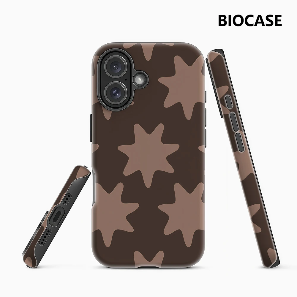 Retro Brown Star Motiv IPhone 17 Must-Haves Handyhülle für IPhone 17 16 15 14 13 12 Pro Max Plus Doppelschichtige Rückseite