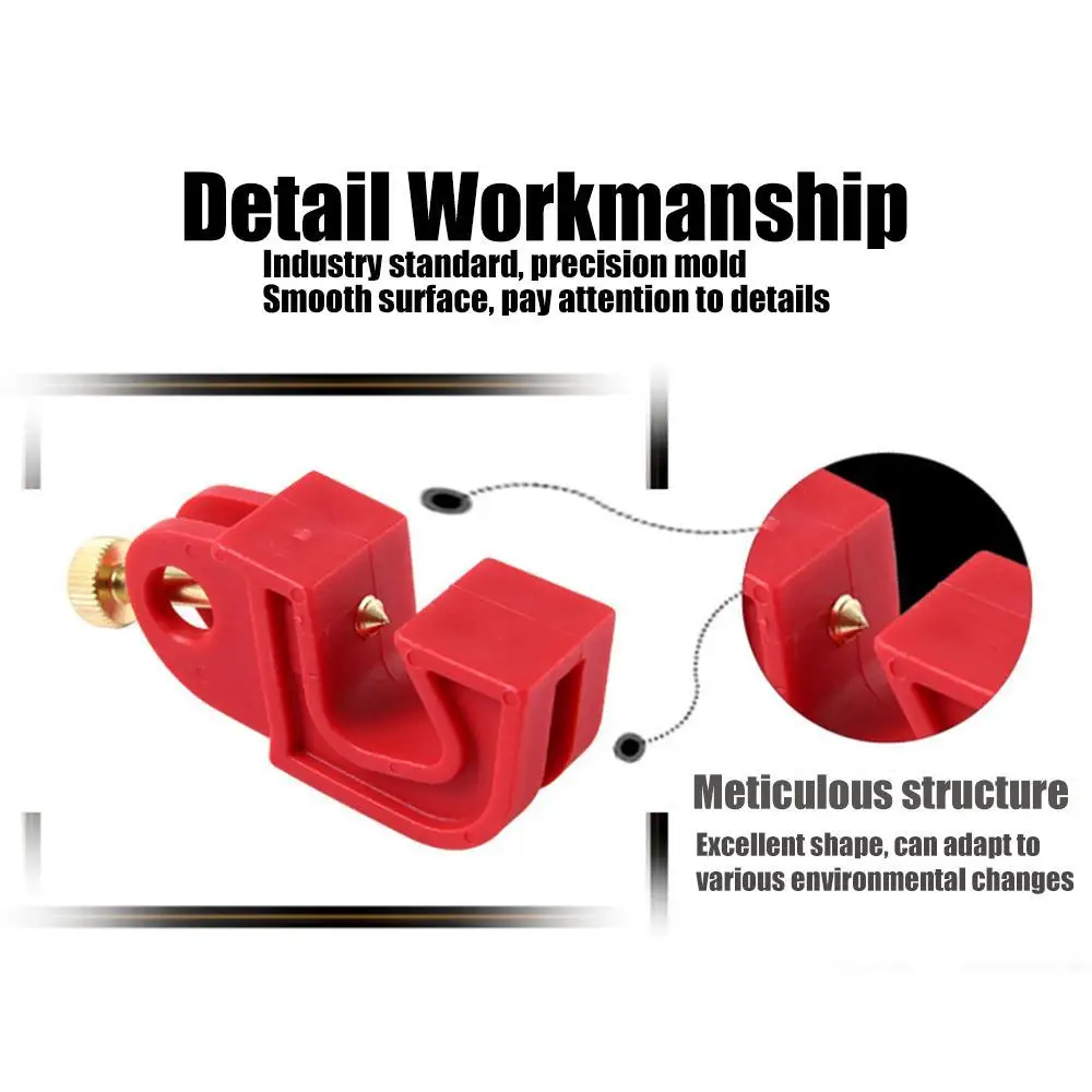 Universal Electric Lockout Safety Device Breaker Lock Pin Plastic Construction for Power Distribution Equipment