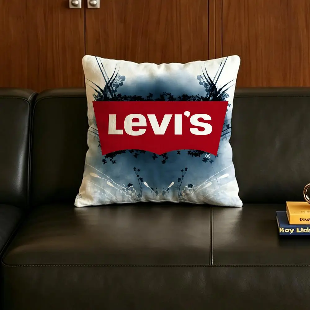 L-Levi's-S Cushion Cover Natural Linen Pillowcase Set, All-in-One Decor for Sofa, Bedroom & Chair