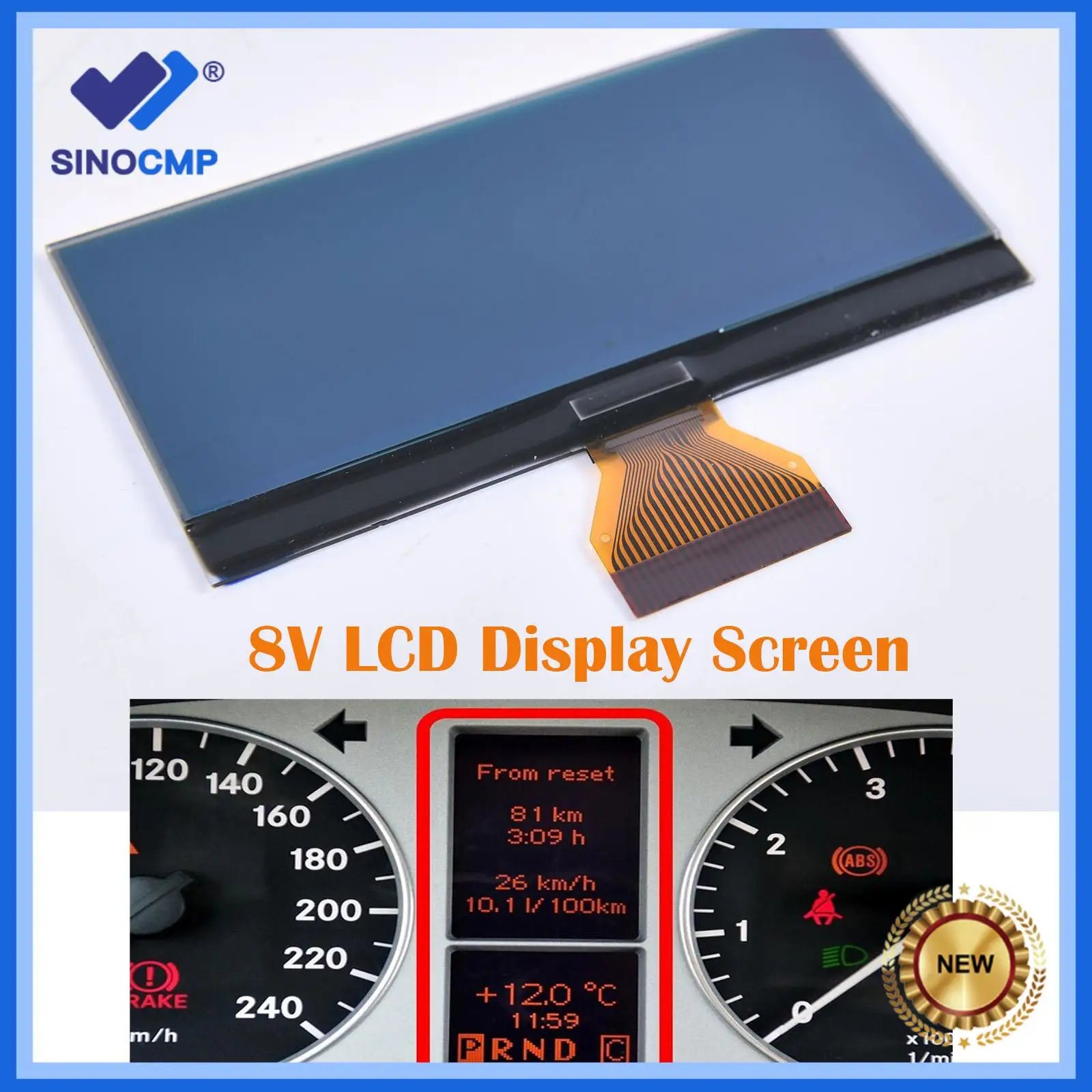 

1pc New 8V LCD Display Screen For Mercedes A B CLASS W169 W245 Instrument Cluster Dashboard Pixel Repair Version Auto Parts