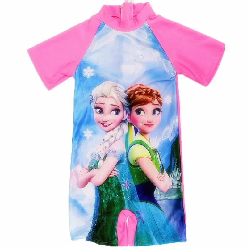 Boy Girl Swimsuit One Piece Bathing Suit Cartoon Frozen Elsa Spiderman Mermaid Princess Pattern Swimwear Bikini Beach Swimwear