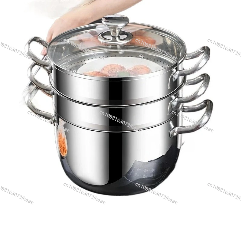 Food grade 316 stainless steel thickened soup pot cooking integrated pot household