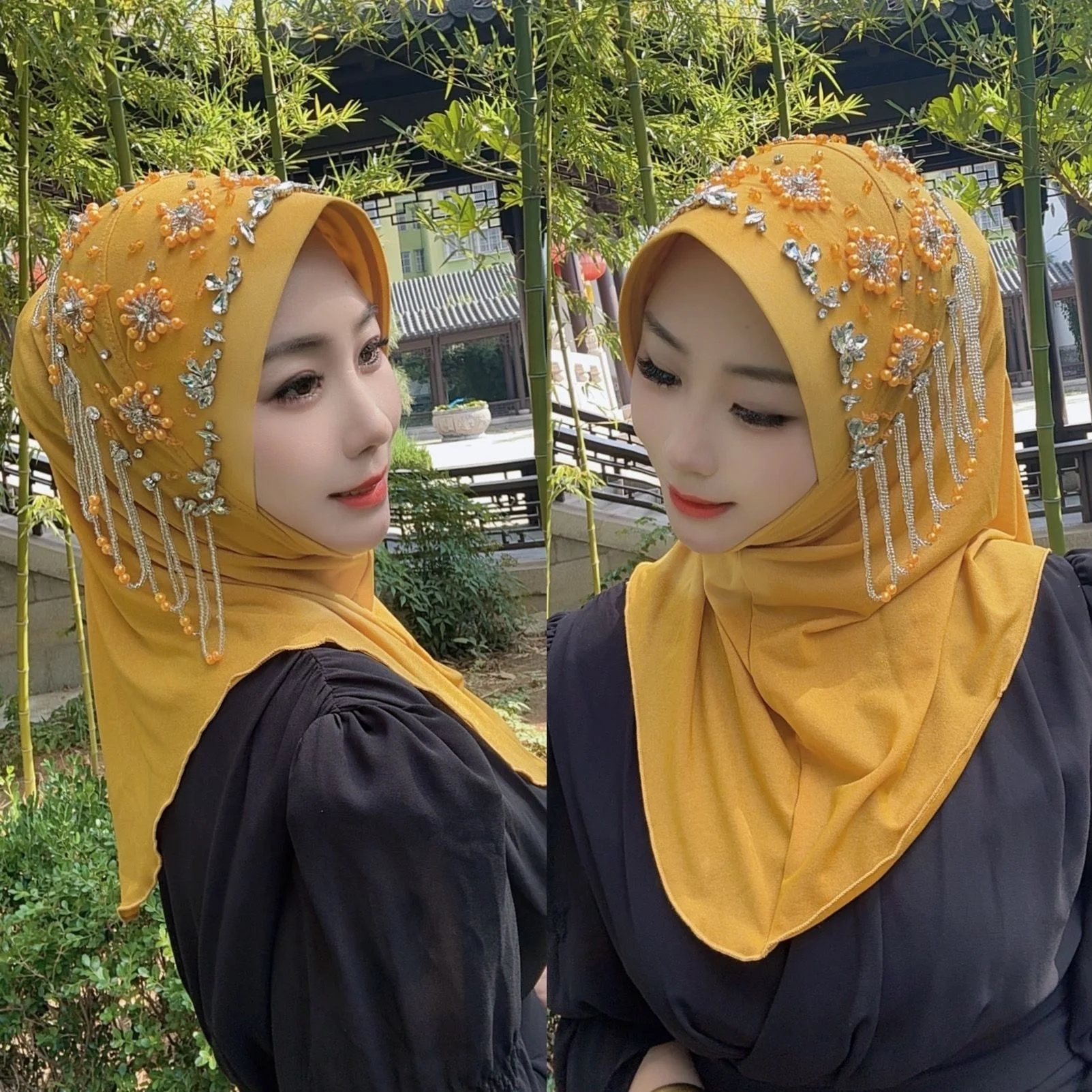 2025 Hat Arabian Women Ramanda Hijab Muslim Shawls