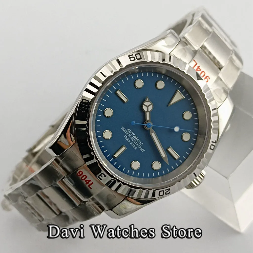 

Goutent 39mm Sapphire Glass 100m Waterproof NH35 Watch For Men Blue Watch Dial Automatic Movement Mechanical Mens Watches
