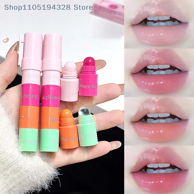[MP]1個入り 4 in 1 カプチーニ カラーチェンジ リップバーム コンボキット 保湿 ハイドレーティング 乾燥防止 オレンジ リップケア プライマー リップスティック