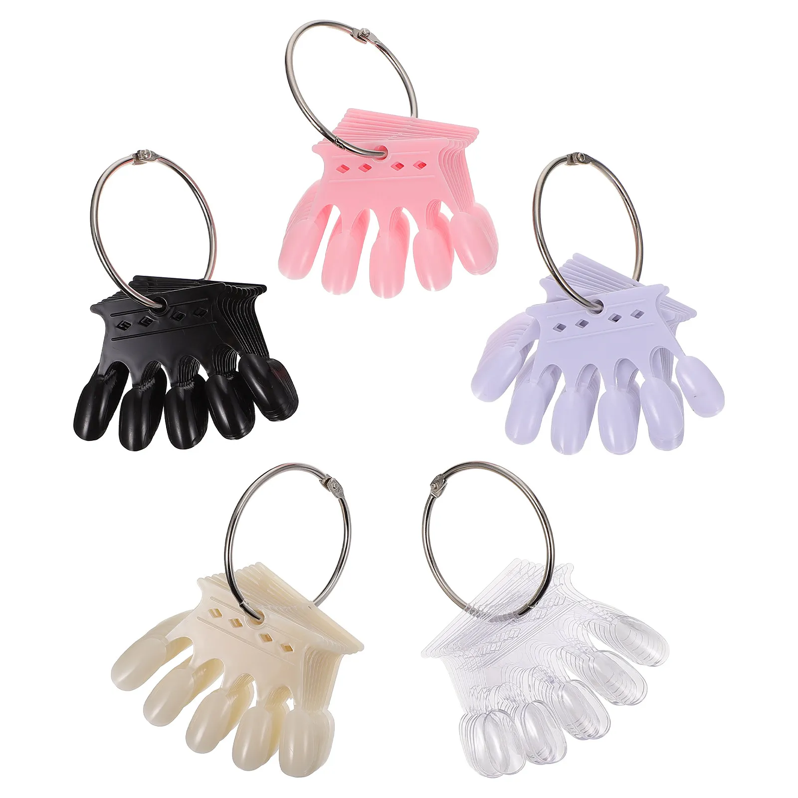 

5Pcs False Nail Polish Boards Nail Art Practice Boards for Manicure Products Display Tips Color Identification Tool