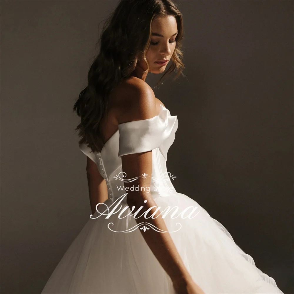 Aviana Customzied Off The Shoudler A-Line Wedding Dress Sweep Train Sweetheart Elegant Luxurious New Design Classic Modest 2025