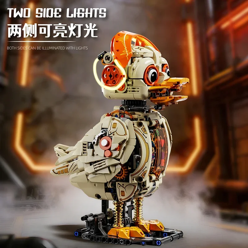 

MOC Mechanical Duck Model Building block Creative Animal Desktop Exquisite Ornaments Bricks Toy For Children Adult Birthday Gift