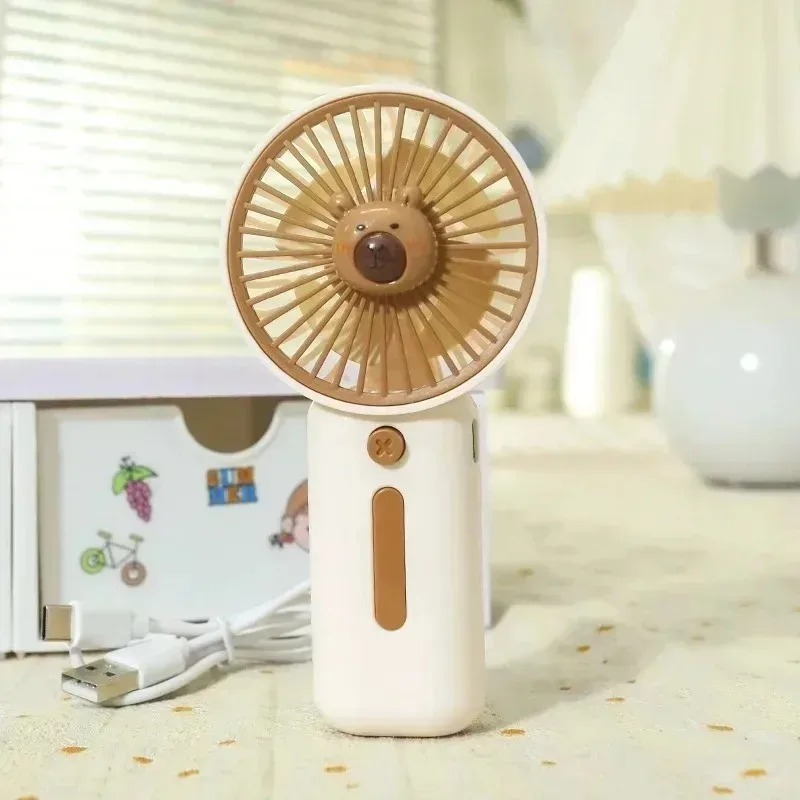 

Мини-вентилятор с высокой мощностью обдува, портативный ручной вентилятор, зарядка через USB, 3 скорости обдува, летнее охлаждение