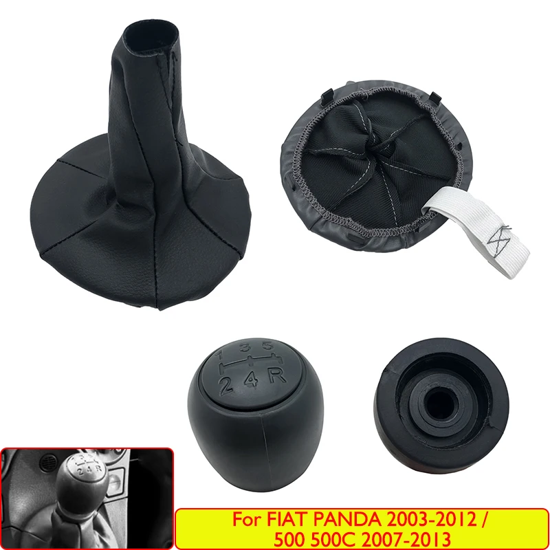 5 Speed For FIAT PANDA 2003-2012 / 500 500C 2007 2008 2009 2010 2011 2012 2013 Car Gear Shift Shifter Knob Head Stick Head Shift
