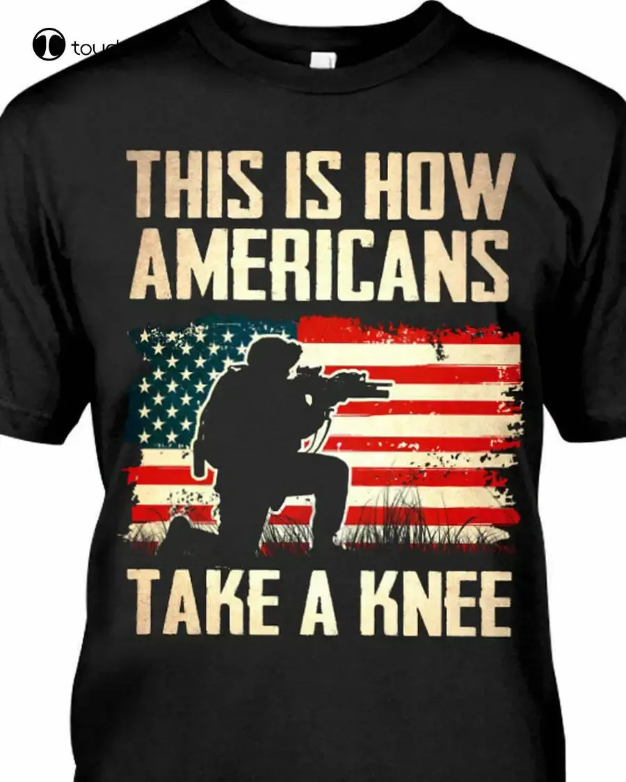 This Is How American Take A Knee Veteran Army Vintage Us T-Shirts Cotton Trend Tee Shirt unisex