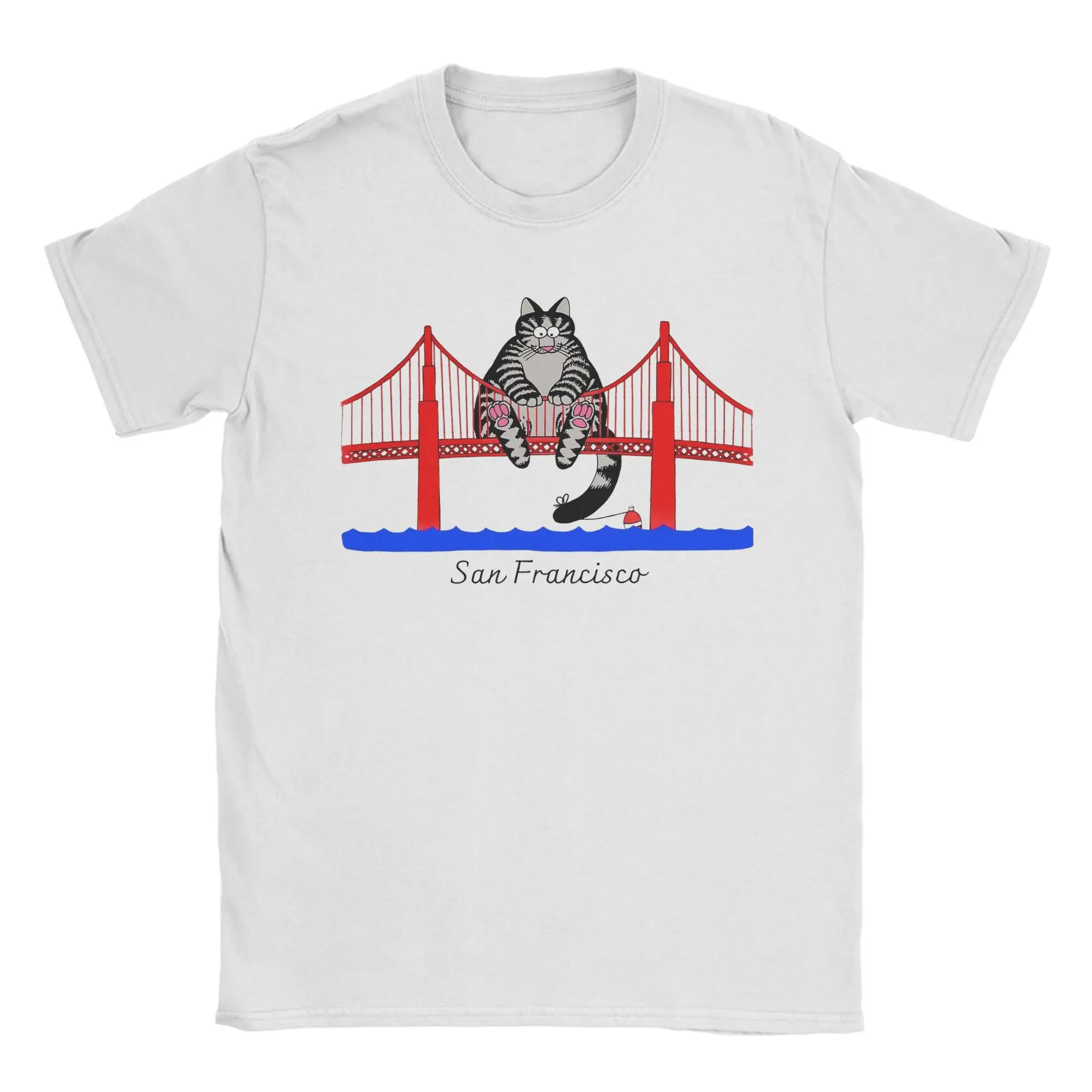 Ryan Gosling Cat Golden Gate Bridge Cat T-Shirt for Men Project Hail Mary Casual Cotton Tees Round Collar Short Sleeve T Shirts