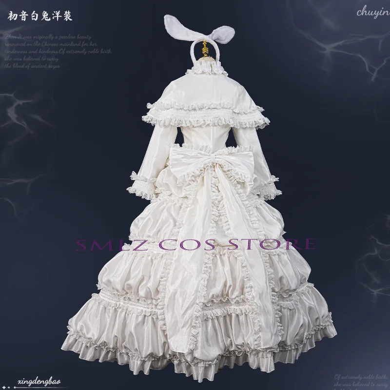 2026 Rabbit MikuuU Cosplay Anime Costume Mikku White Princess Dress Ear Prop Wig Set Party Play Outfit for Women Skirt view 4