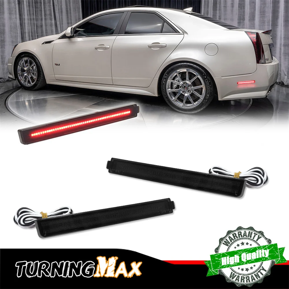 Red LED Car Rear Bumper Side Marker Reflectors Lights Parking Lights For Cadillac CTS 2008-2013 For Cadillac CTS-V 2009-2013 12V