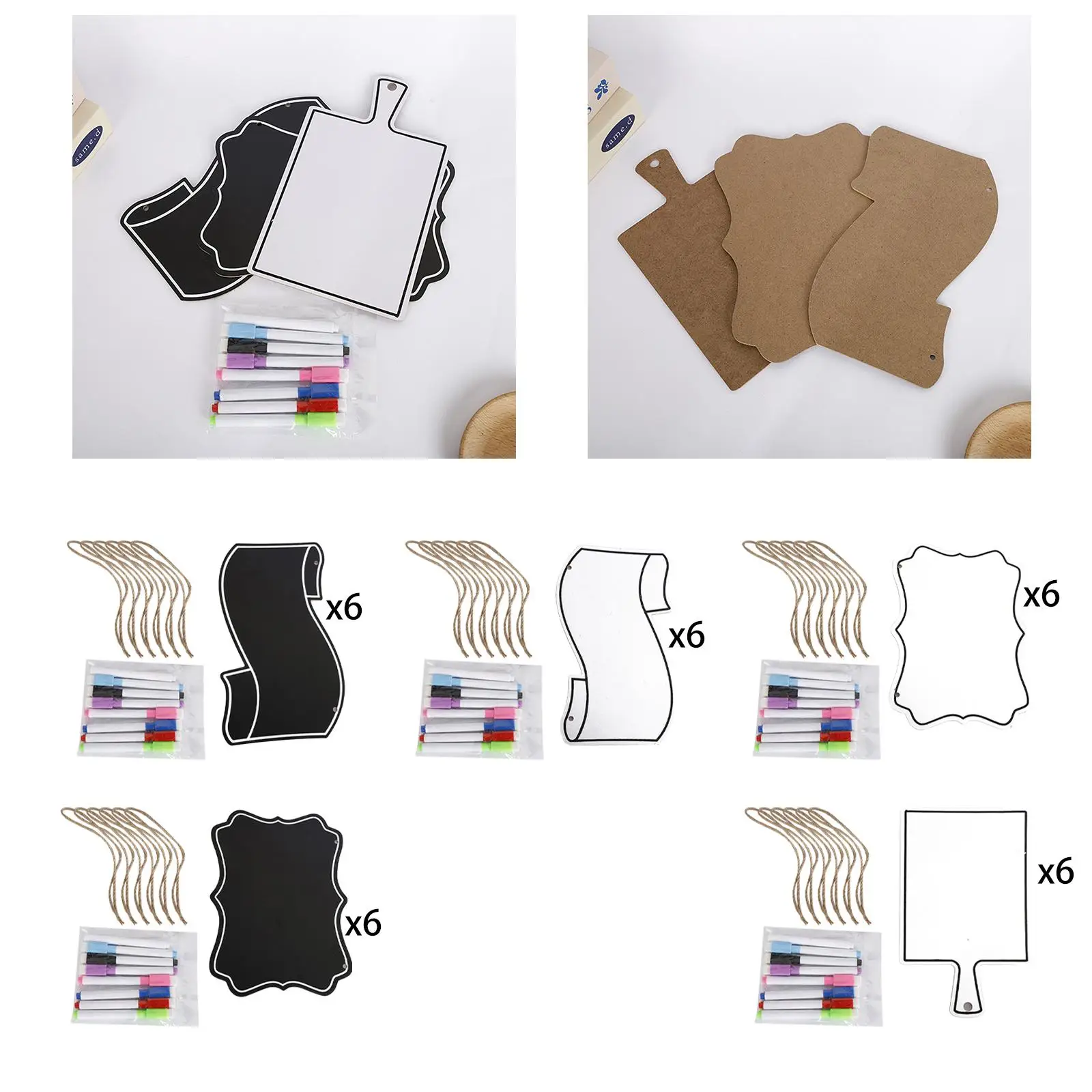 6x Dry Erase Board Portable Teaching Tool Educational Toy Erasable Writing with