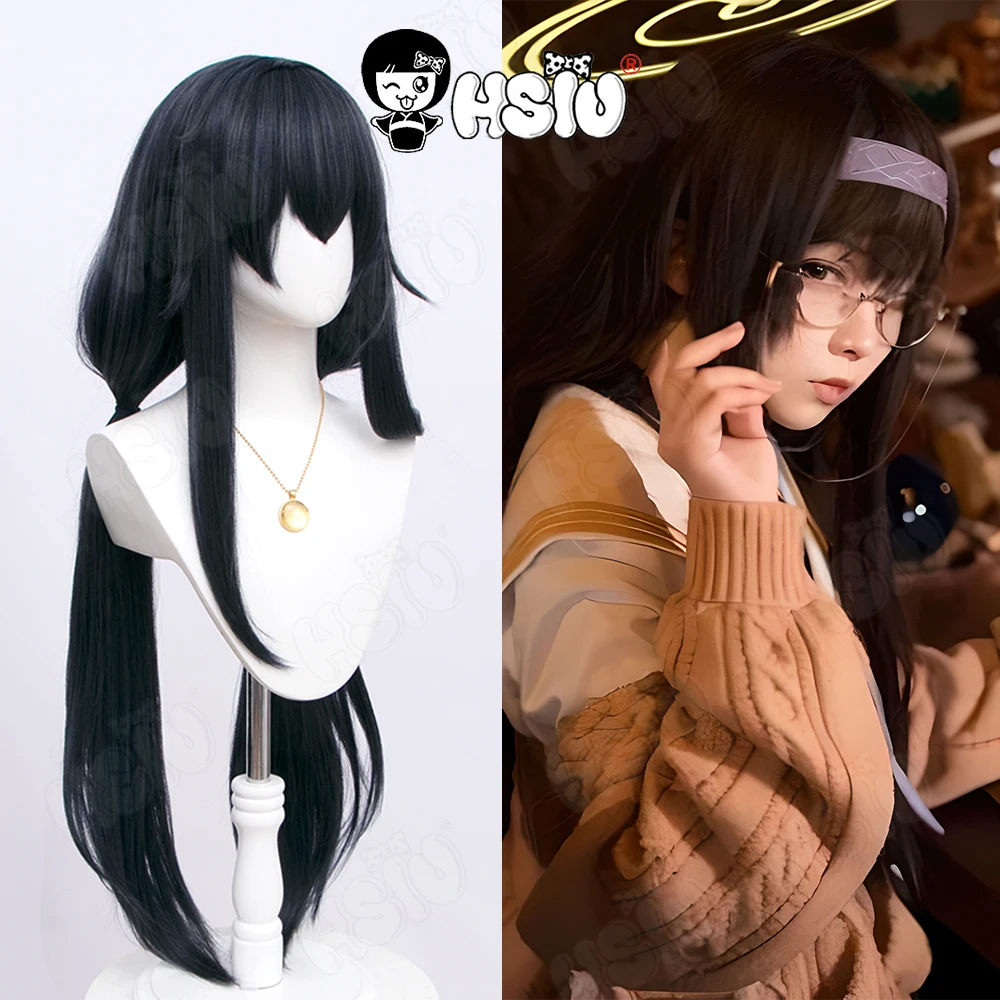 

Kozeki Ui Cosplay Wig Game Blue Archive cosplay Wig HSIU 95CM dark gray blue Long hair Synthetic Wig+Wig cap Blue Archive Wig