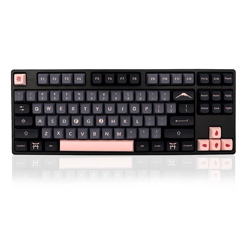 GMK-KEY Nightsakura клавишная крышка pbt XDA клавишная крышка s для dz60/RK61/gk61/64/68/84/980/104 механическая клавиатура 7u gmk клавишная крышка разделенная клавиатура