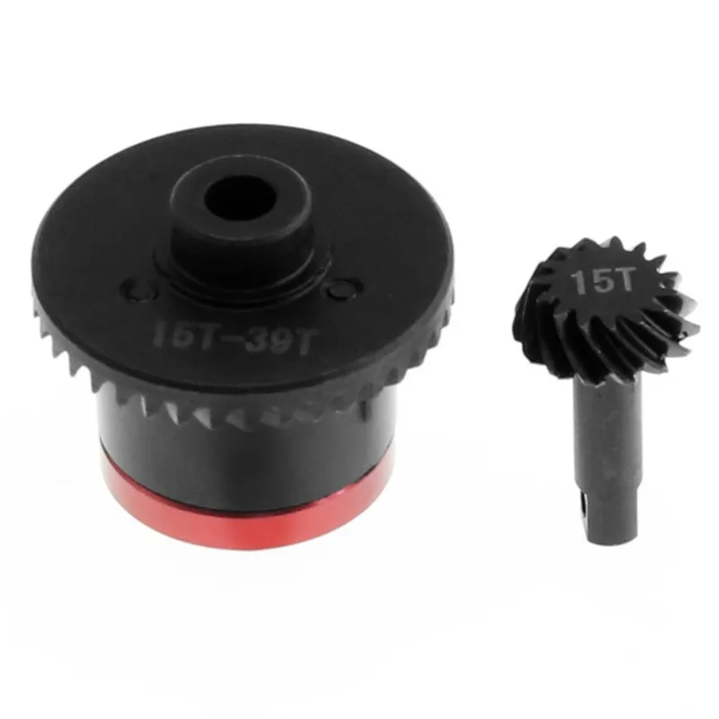 Diferencial de aço Gear Set, liga de alumínio Case, 15T, 39T, Trxs, 1:16, E-Revo, Slash, Rally, Summit, RC Car