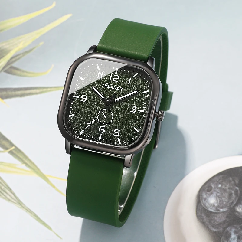 Fashion Square Women's Watch Casual Silicone Strap Quartz Watches Sports Wristwatch For Men Women Students gallery 3