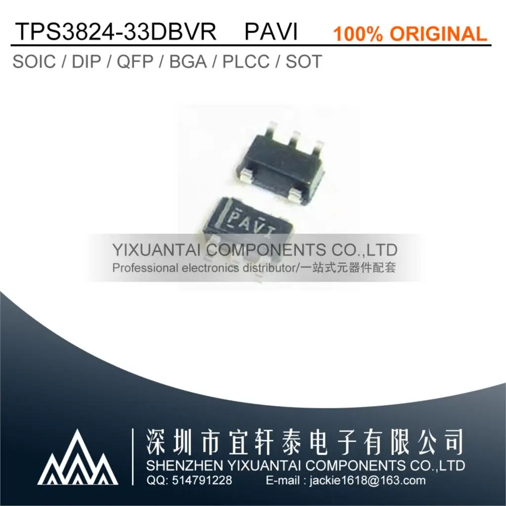 10pcs/lot    TPS3824-33DBVR  TPS3824 33DBVR  PAVI  IC SUPERVISOR 1 CHANNEL SOT23-5  New Original