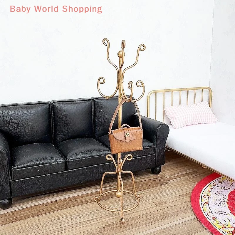 1/12 ตุ๊กตาจําลอง MINI Coat Rack ตุ๊กตาบ้านห้องนอน Coat Hanger เฟอร์นิเจอร์ตกแต่งของเล่นตุ๊กตา Living ฉากเครื่องประดับของเล่น