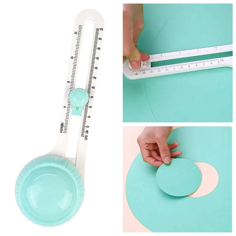 1 Piece Circle Cutter For Paper Rotary-Circular Cutter Circle Paper Cutter For Scrapbooking Green