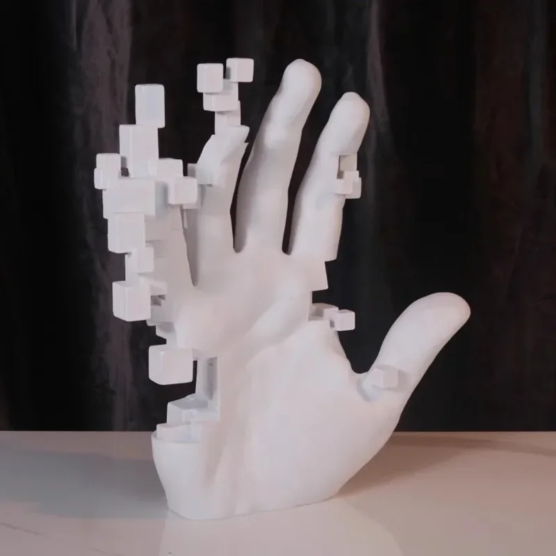 Moderne decoratie mozaïek sculptuur handmodel hars abstract beeldje thuis desktop decor mode studie kantoor standbeeld