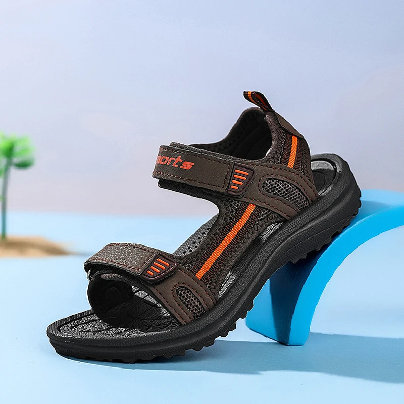 Sandali sportivi traspiranti estivi per ragazzi, scarpe da spiaggia casual per bambini, sandali comodi con suola morbida per bambini