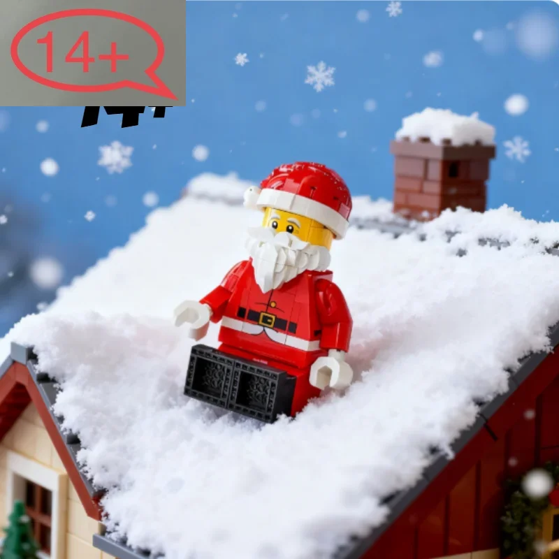 

2025 MOC figure Festival Limited 40820 blocks 761PCS Enlarged Version Up-Scaled Santa Minifigure Boy Girl toys Christmas Gift