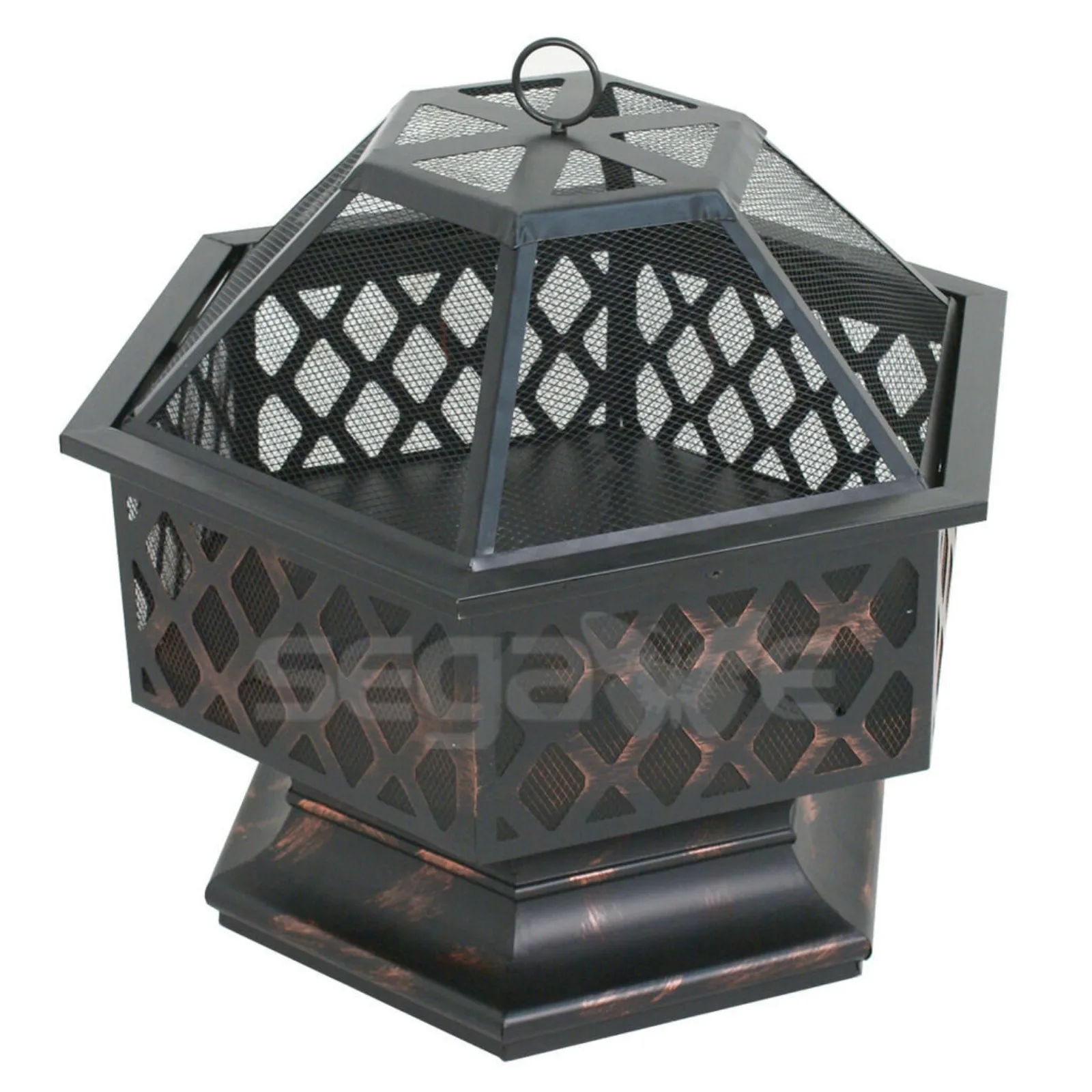 US Fire Pit Heater Backyard Wood Burning Patio Deck Stove Kominek Stół Na Zewnątrz