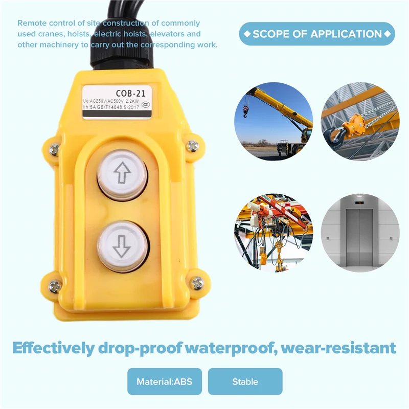 

AT29-COB-21 Кнопка переключения проводной подъемника, кнопка прямого управления приводом крана, трехфазная электрическая таль