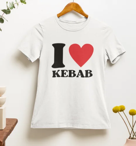 I Love Kebab T shirt Personalized Standard Tee -White