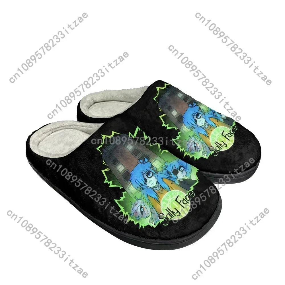Hot Game Sally Face Home Cotton Custom Slippers Mens Womens Teenager Latest Bedroom Plush Indoor Keep Warm Shoes Thermal Slipper