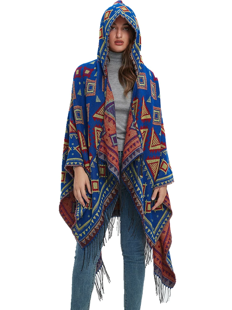 Autumn Winter Women Vintage Scarf Layers And Ponchos Ladies Knitted Plaid Warm Chales Femme Capa Para Mujer Pashmina Wrap Shawl