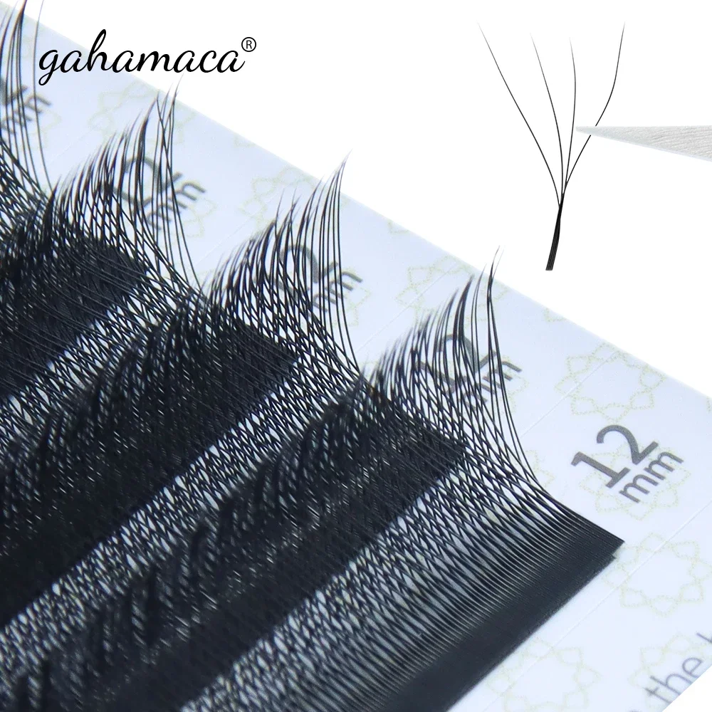 GAHAMACA W Shape Eyelash Extensions 3D 4D 5D Premade Volume Fan Lashes YY W Style Comfortable Faux YY Lashes Natural Eyelash